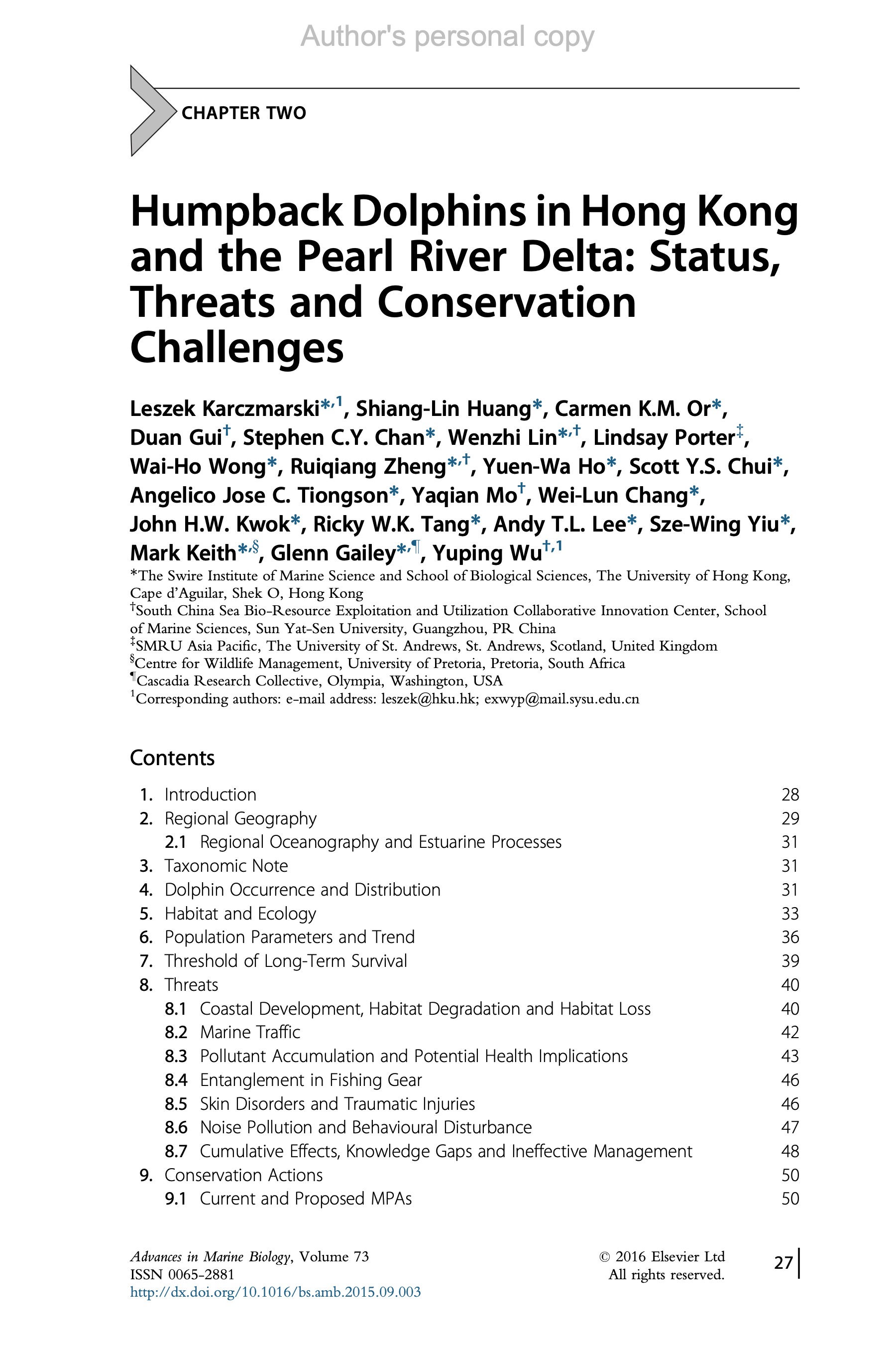 Karczmarski et al. 2016 cover